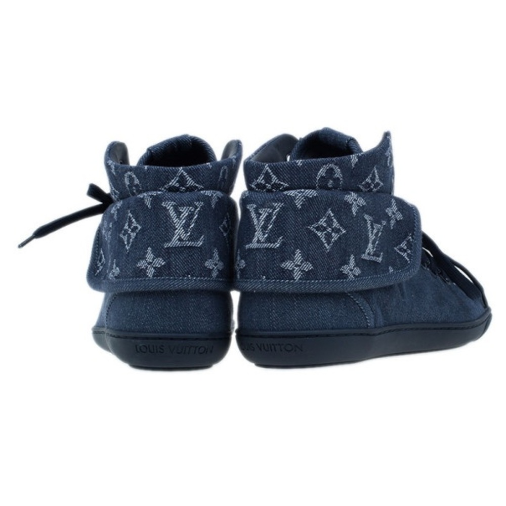 Louis Vuitton Women's Brea High Top Denim Blue Sneakers - 37.5 - Picture 5 of 6